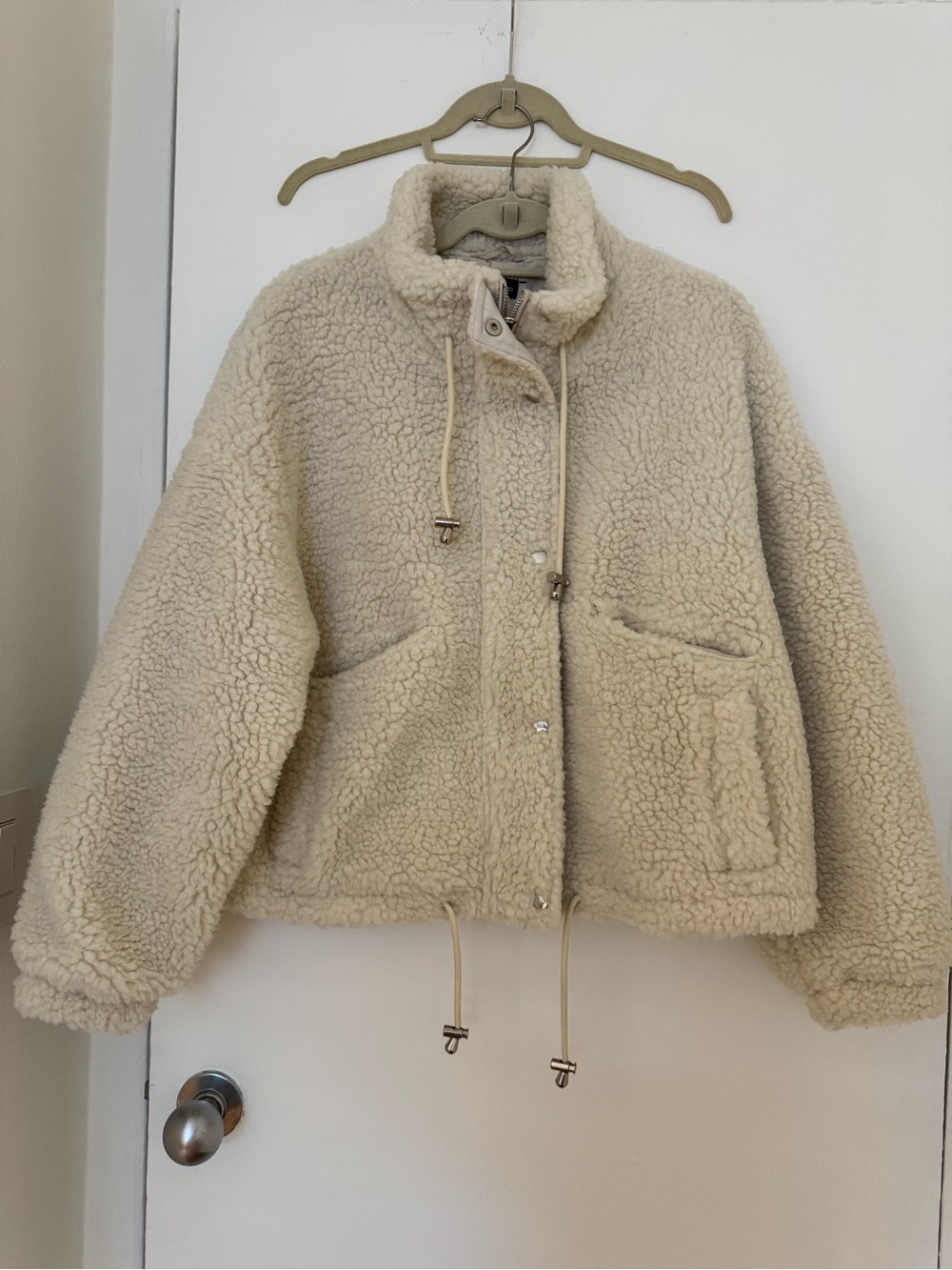 Stella + Lorenzo Cream Teddy Sherpa Jacket - Picture 2 of 7